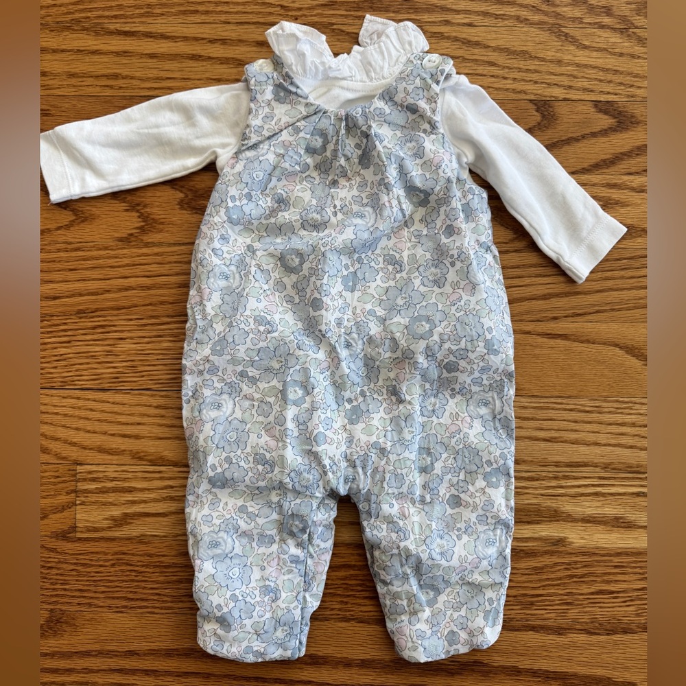 Jacadi Paris Romper and Ruffle Shirt - 3mo